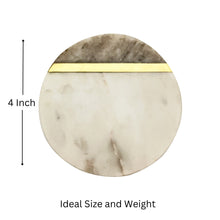 Load image into Gallery viewer, Marble coaster Beige and White (Set of 6)