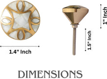 Charger l'image dans la galerie, Set Of Six Brass Mother Of Pearl Knobs