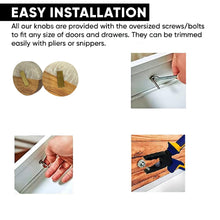 Load image into Gallery viewer, Wooden Acrylic Inlay knobs (set of 6)