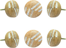 Load image into Gallery viewer, Set of 6 Renaksh Wooden Knob Mother of Pearl