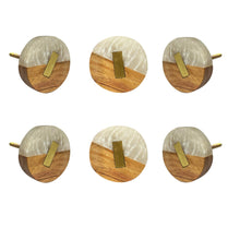 Load image into Gallery viewer, Wooden Acrylic Inlay knobs (set of 6)
