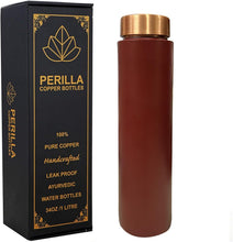 Load image into Gallery viewer, Copper Water Bottle 25.36 Oz (Maroon)