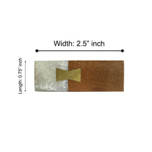 Cargar imagen en el visor de la galería, Wooden Acrylic Brass Inlay knobs Rectangle (set of 6)