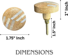 Load image into Gallery viewer, Set of 6 Renaksh Wooden Knob Mother of Pearl