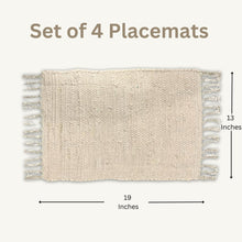 Charger l'image dans la galerie, Perilla home Handmade Beige chindi Placemat (Set of 4)