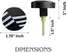 Load image into Gallery viewer, Set of 6 Renaksh Wooden Knob Mother of Pearl