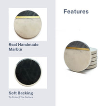 Load image into Gallery viewer, Marble coaster Black and White (Set of 6)