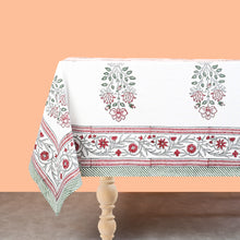 Load image into Gallery viewer, Agatha Cotton TableCloth Hand Blockprint
