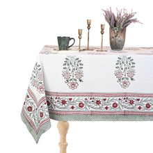 Load image into Gallery viewer, Agatha Cotton TableCloth Hand Blockprint