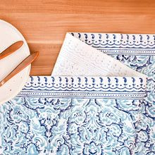 Load image into Gallery viewer, Atlas Cotton Table Runner Hand Blockprint