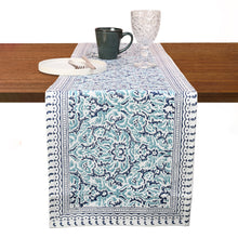 Load image into Gallery viewer, Atlas Cotton Table Runner Hand Blockprint