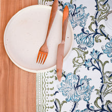 Load image into Gallery viewer, Acantha Cotton Table Runner Hand Blockprint