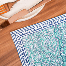 Load image into Gallery viewer, Adonis Cotton Table Runner Hand Blockprint