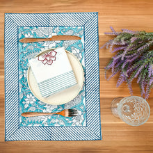 Load image into Gallery viewer, Zoe Cotton Placemat Set of 4 Hand Blockprint