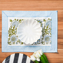 Load image into Gallery viewer, Daphne Cotton Placemat Set of 4 Hand Blockprint