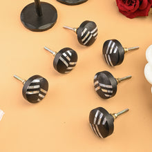 Load image into Gallery viewer, Set of 6 Renaksh Wooden Knob Mother of Pearl