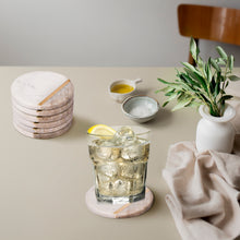 Load image into Gallery viewer, Marble coaster Beige and White (Set of 6)