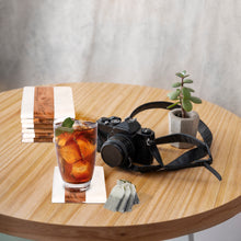 Load image into Gallery viewer, Marble and Wood Square coaster (Set of 6)