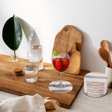 Load image into Gallery viewer, Marble coaster 3 stripe Beige (Set of 6)