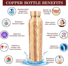 Load image into Gallery viewer, Oreo Hammered Copper bottle 34OZ