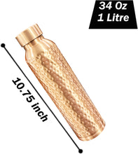 Load image into Gallery viewer, Oreo Hammered Copper bottle 34OZ