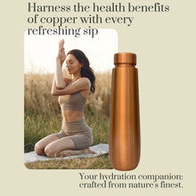 Load image into Gallery viewer, Copper Water Bottle 27 OZ Leak Proof 100% Pure (Tulip)