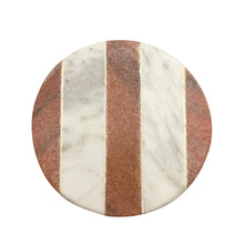 Charger l'image dans la galerie, Marble coaster 3 stripe Pink (Set of 6)