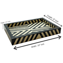 Carregar imagem no visualizador da galeria, Black stripes Tray