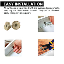 Carregar imagem no visualizador da galeria, Siena white wooden knob ( set of 6 )