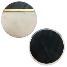 Load image into Gallery viewer, Marble coaster Black and White (Set of 6)