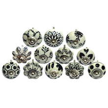 Load image into Gallery viewer, Perilla Home Set of 12 Ceramic  Beau Noir Knob