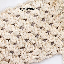 Load image into Gallery viewer, Macrame Handmade Rectangle Coasters  ( set of 6)