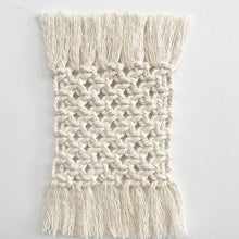 Load image into Gallery viewer, Macrame Handmade Rectangle Coasters  ( set of 6)