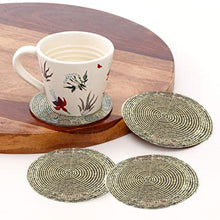 Load image into Gallery viewer, Silver Beaded Coaster and Placemat set (4+2)
