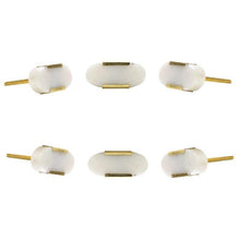 Load image into Gallery viewer, Set Of Six White Oval Marble Knobs - Perilla Home