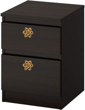 Load image into Gallery viewer, Set Of Six Gold Flower Knobs