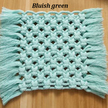 Load image into Gallery viewer, Macrame Handmade Rectangle Coasters  ( set of 6)