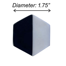 Load image into Gallery viewer, Black and white Hexagon  Marble Knobs ( set of 6)