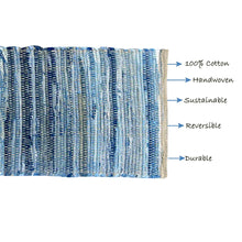 Charger l'image dans la galerie, Perilla home Handmade Denim chindi Rug (24 x 36 inch)