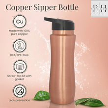 Load image into Gallery viewer, Copper Sipper Bottle (copper)
