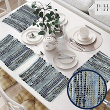 Carregar imagem no visualizador da galeria, Perilla home Charcoal grey chindi Placemat (set of 4)