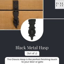 Load image into Gallery viewer, Black Metal Hasp Set of 2
