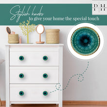 Cargar imagen en el visor de la galería, Marrakesh Ceramic Knob Turquoise ( Set Of 6 )