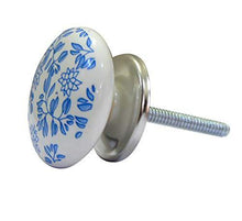 Load image into Gallery viewer, Set Of Six Blue Shabby Ceramic knobs - Perilla Home