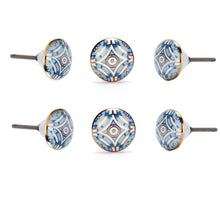 Carregar imagem no visualizador da galeria, Aster Blue Ceramic Knob ( Set Of 6 ) - Perilla Home