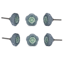 Load image into Gallery viewer, Azalea Grey Ceramic Knob ( Set Of 6 ) - Perilla Home