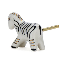 Cargar imagen en el visor de la galería, Zebra Ceramic Knob ( Set Of 6 ) - Perilla Home