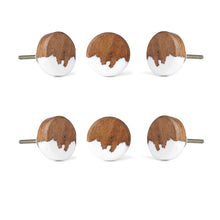 Load image into Gallery viewer, Set Of Six Wooden vienna brown knobs