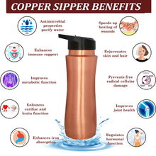 Load image into Gallery viewer, Copper Sipper Bottle (copper)