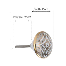 Load image into Gallery viewer, Set of six aster black ceramic knob